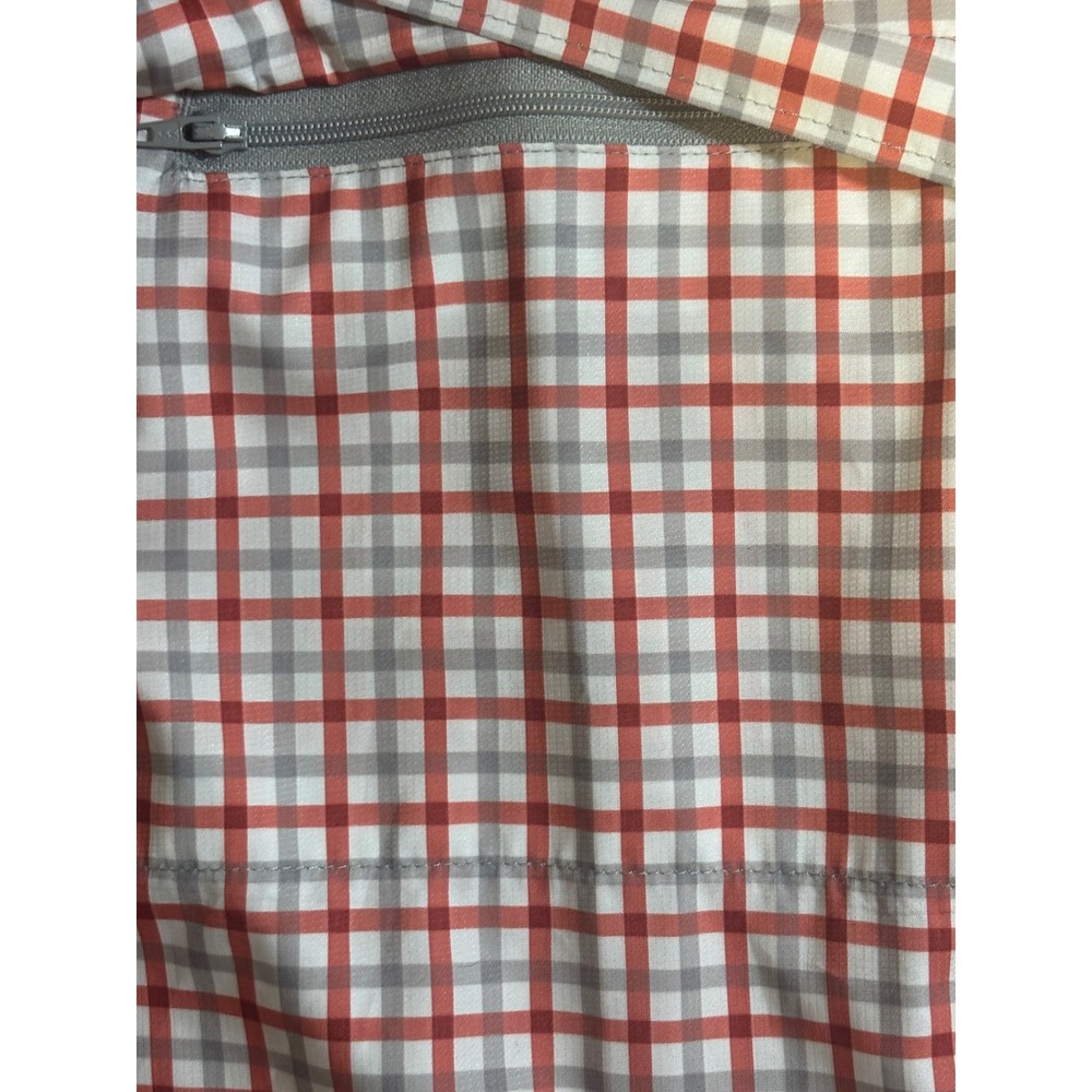 Huk Fishing Shirt Mens Large Orange Plaid Performance Long Sleeve Ventilated - Picture 4 of 5